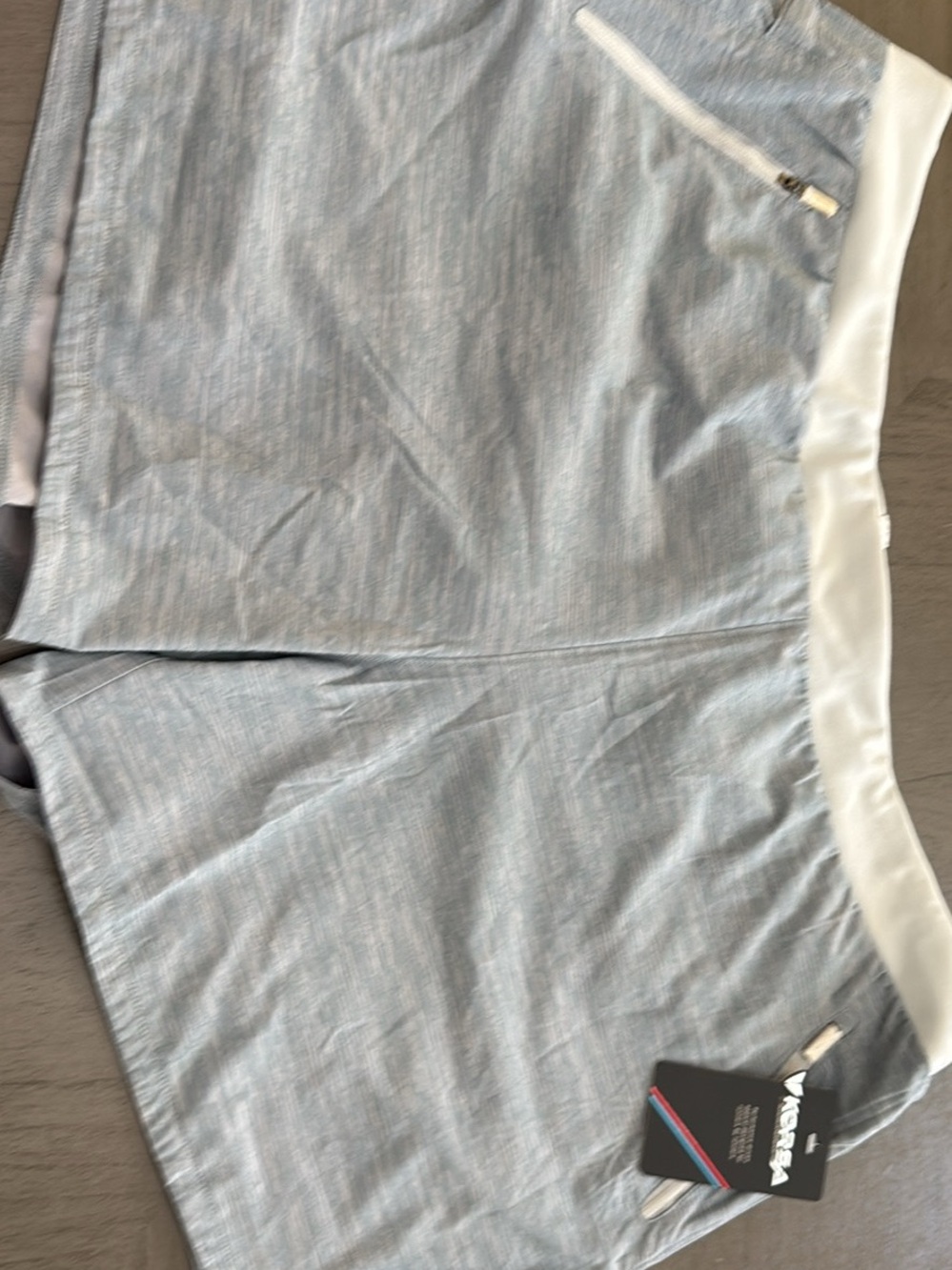 Michael Kors Pale Blue Hybrid Shorts with White Waistband